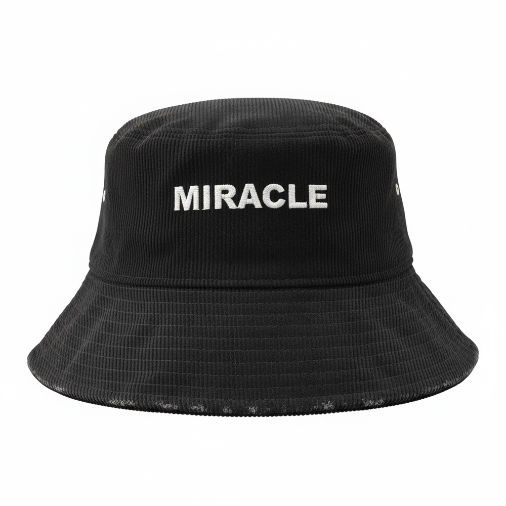 Nahmias MIRACLE Black Embroidered Bucket Hat